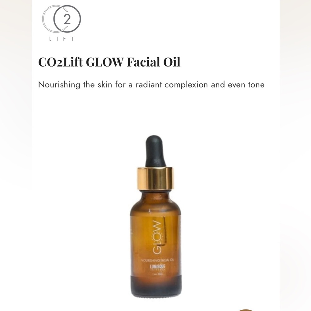Co2 lift Lumisque skincare Glow nourishing facial oil NIB new